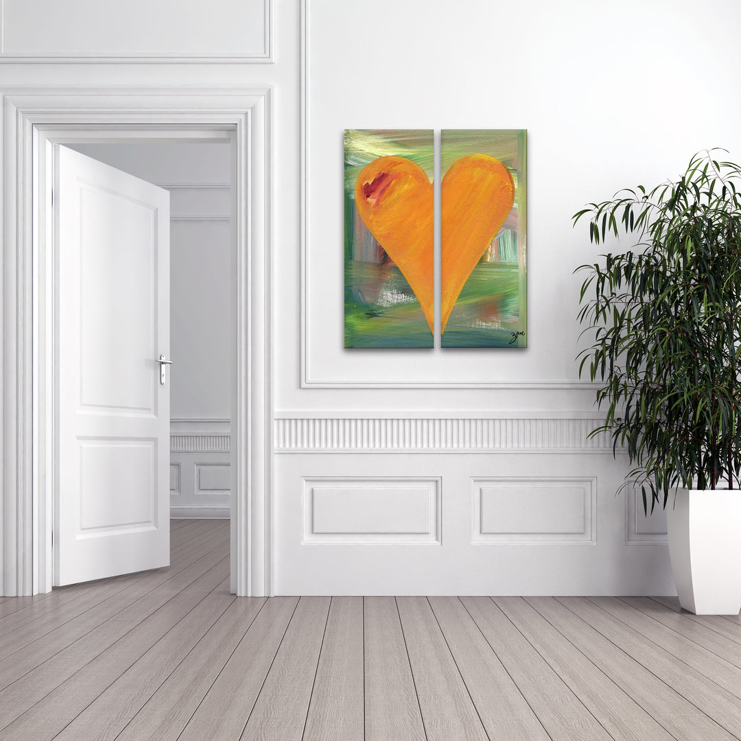 Alexia' Abstract Heart Wall Art Set