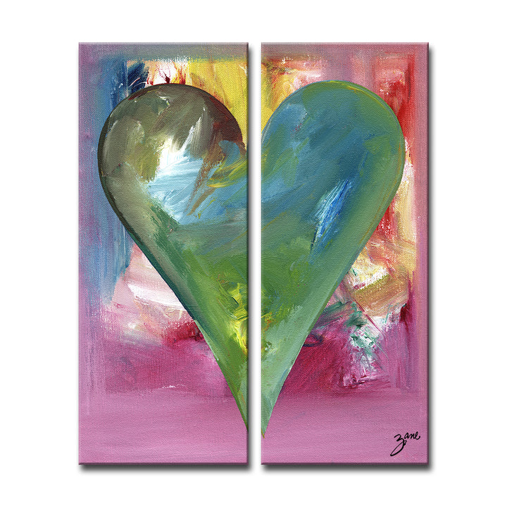 Anna' Abstract Heart Wall Art Set