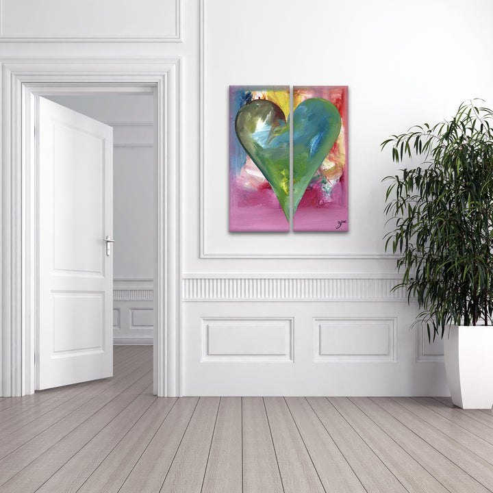Anna' Abstract Heart Wall Art Set