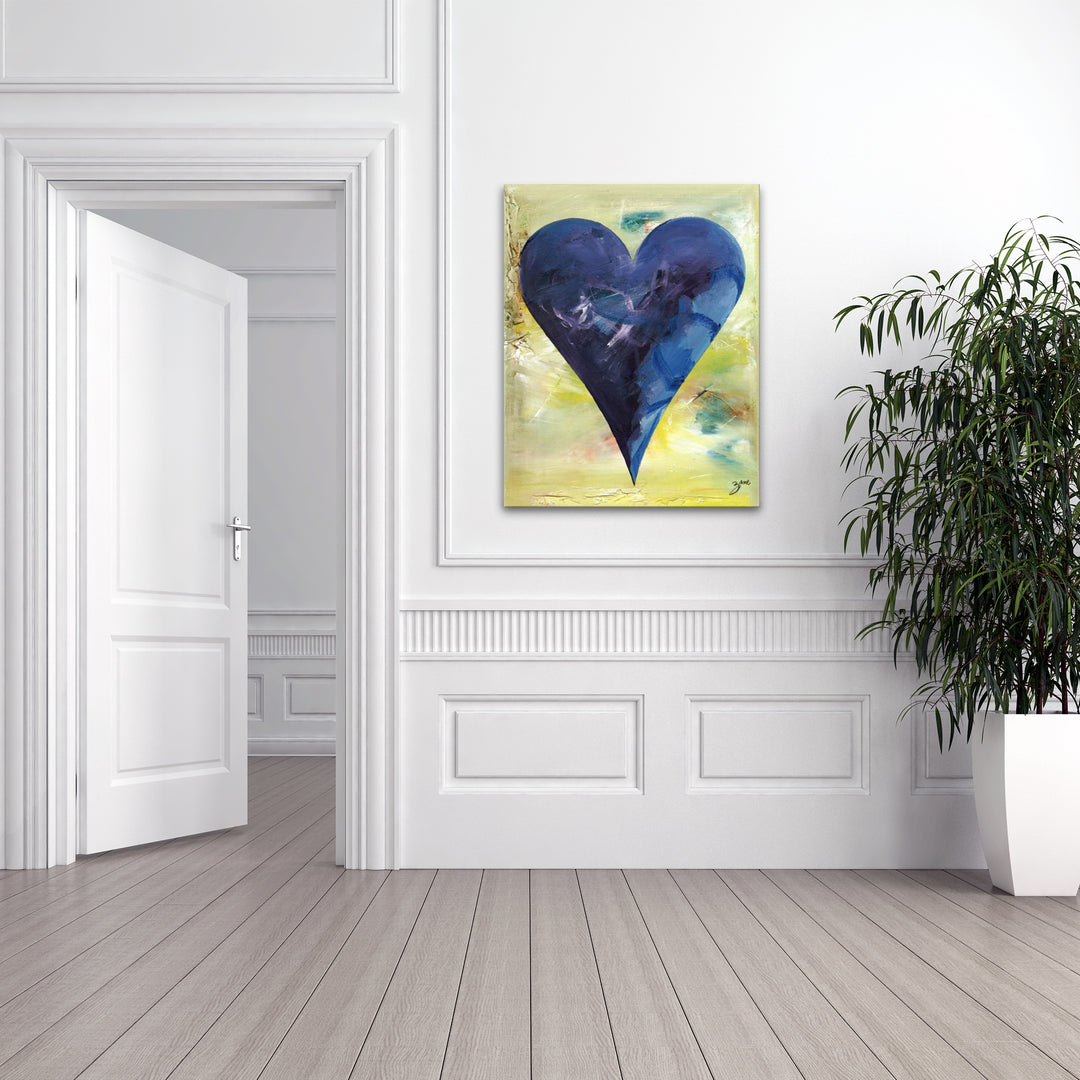 Barcelona'  Abstract Heart Wall Art Set