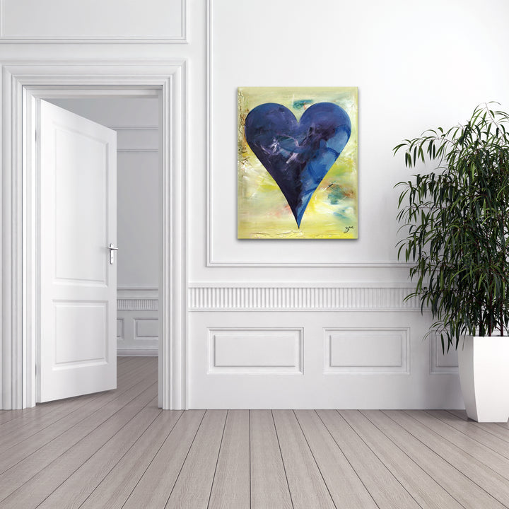 Barcelona'  Abstract Heart Wall Art Set