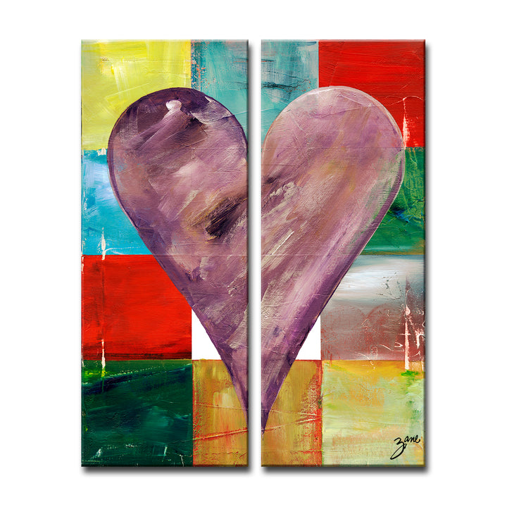 Cairo'  Abstract Heart Wall Art Set