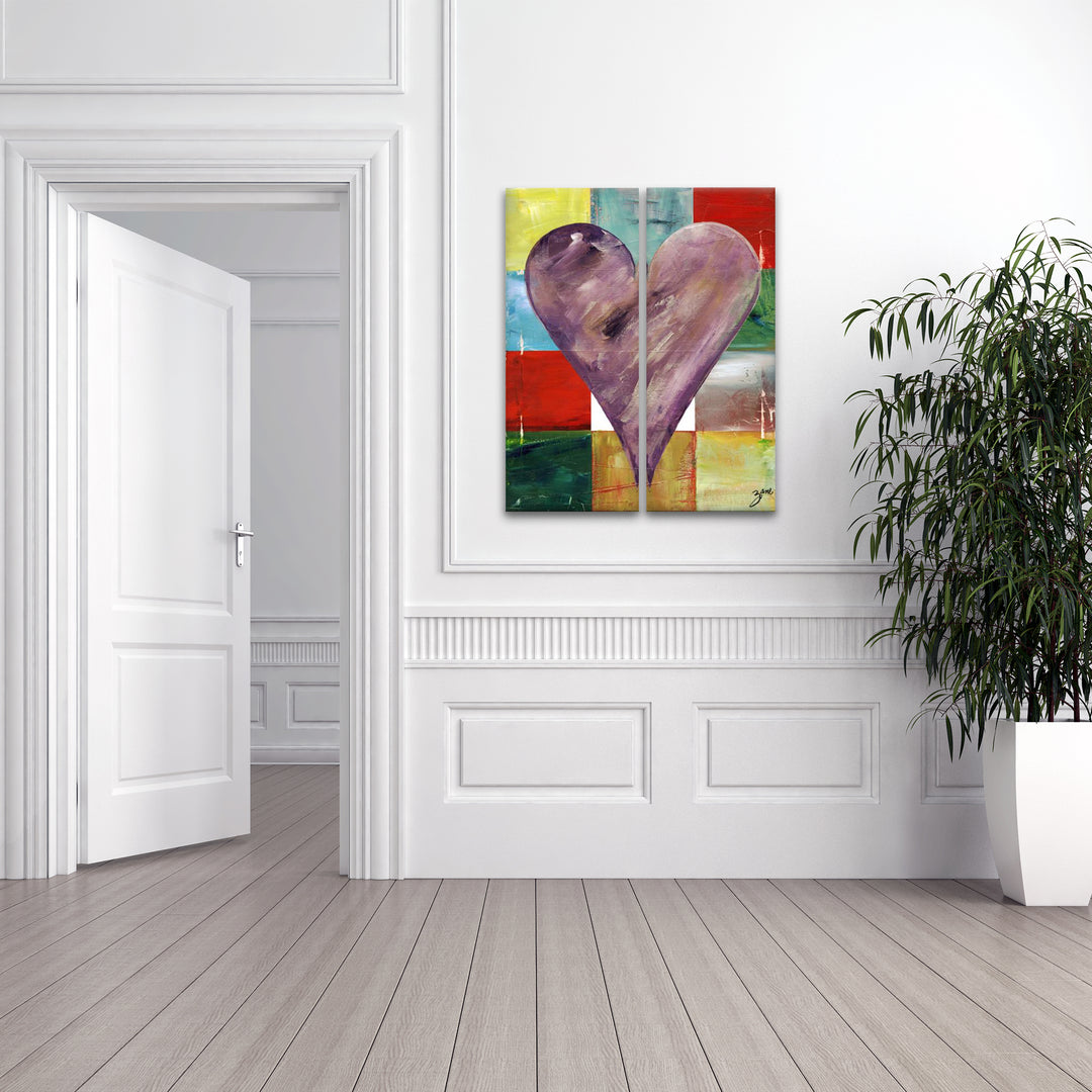 Cairo'  Abstract Heart Wall Art Set