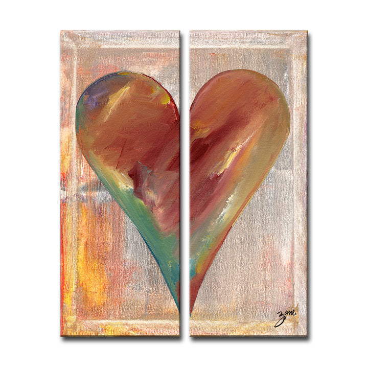 Carter'  Abstract Heart Wall Art Set