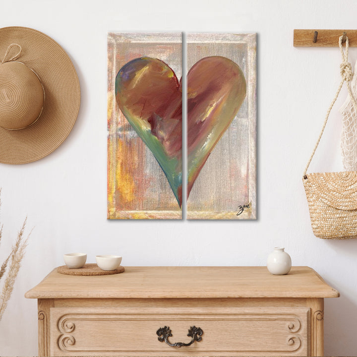 Carter'  Abstract Heart Wall Art Set