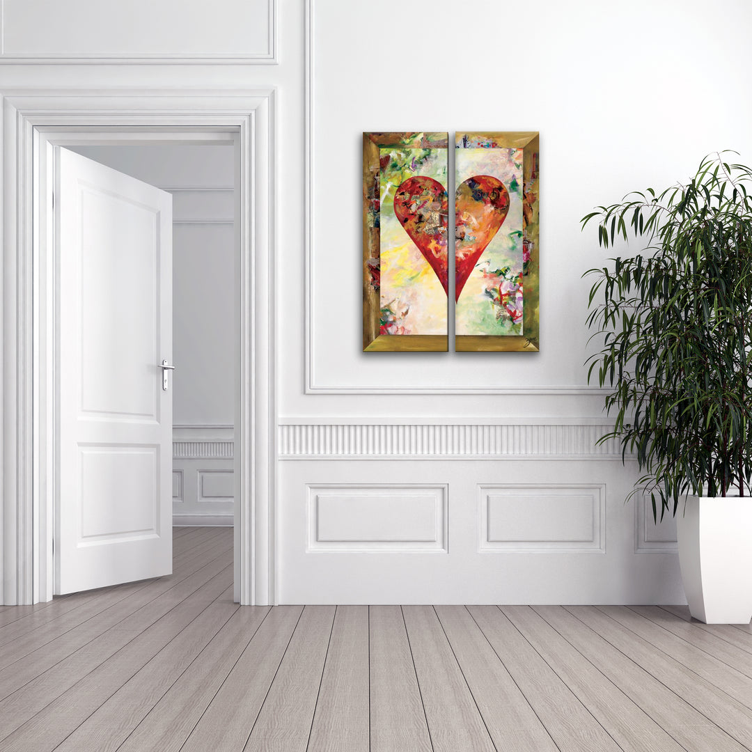 Connected3' Abstract Heart Wall Art Set