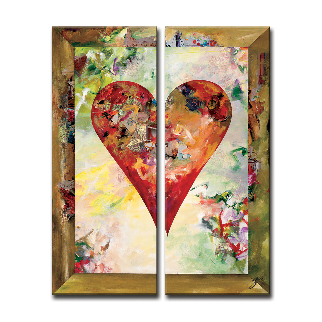 Connected3' Abstract Heart Wall Art Set