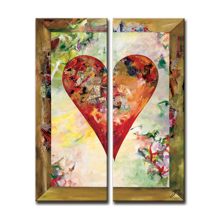 Connected3' Abstract Heart Wall Art Set