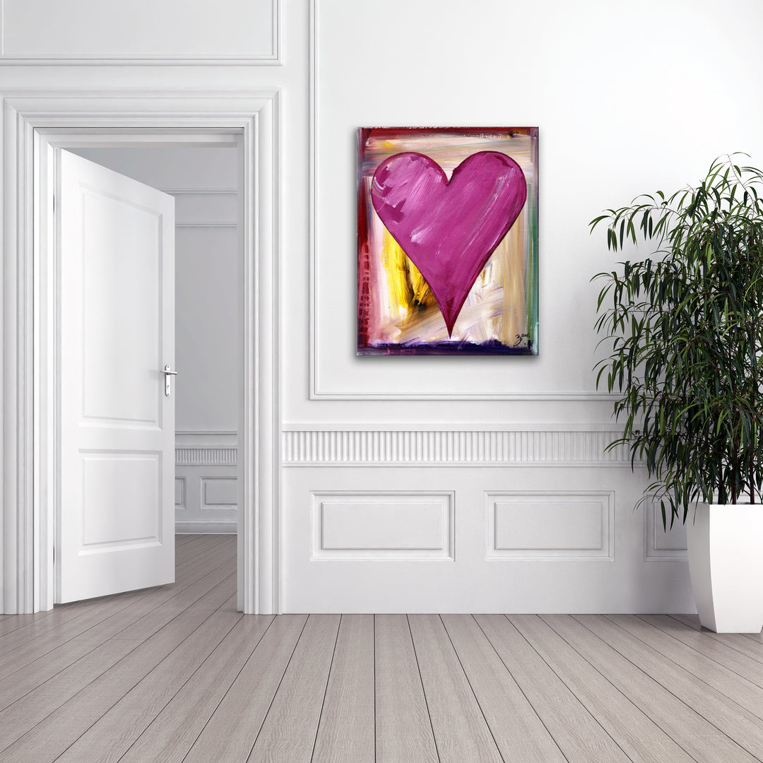 Daffodil' Abstract Heart Wall Art Set