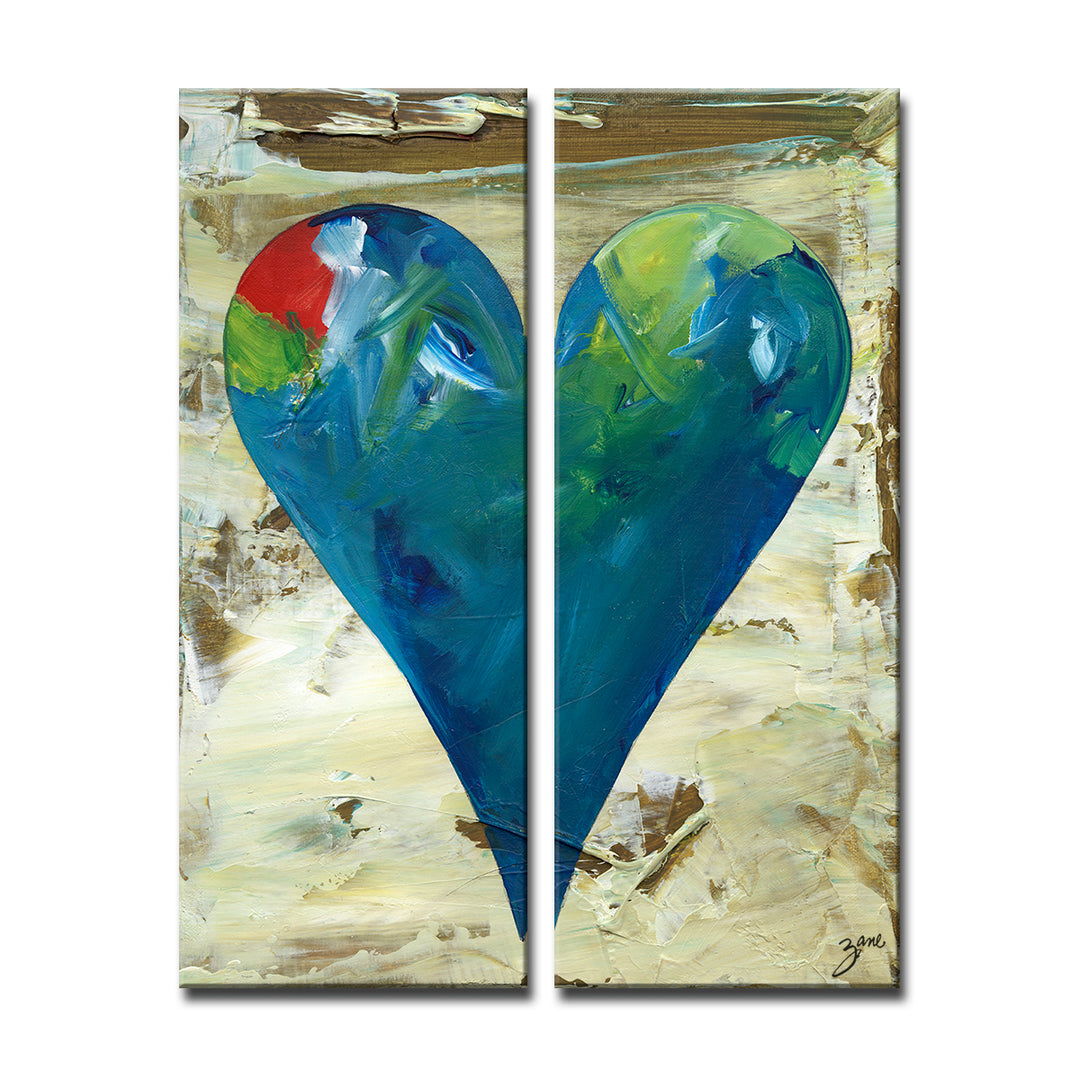 Deborah' Abstract Heart Wall Art Set