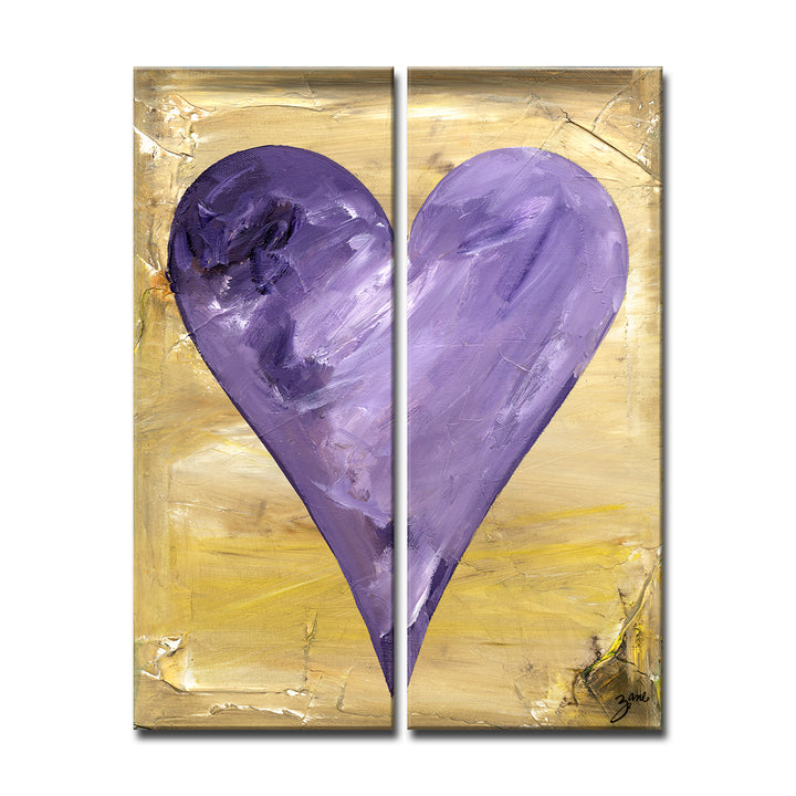 Heath' Abstract Heart Wall Art Set