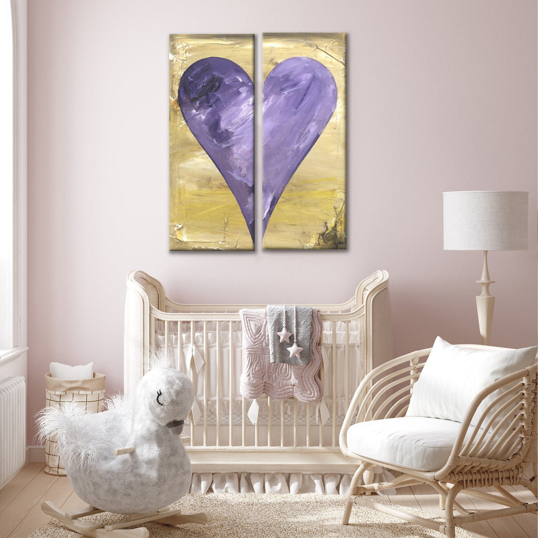 Heath' Abstract Heart Wall Art Set