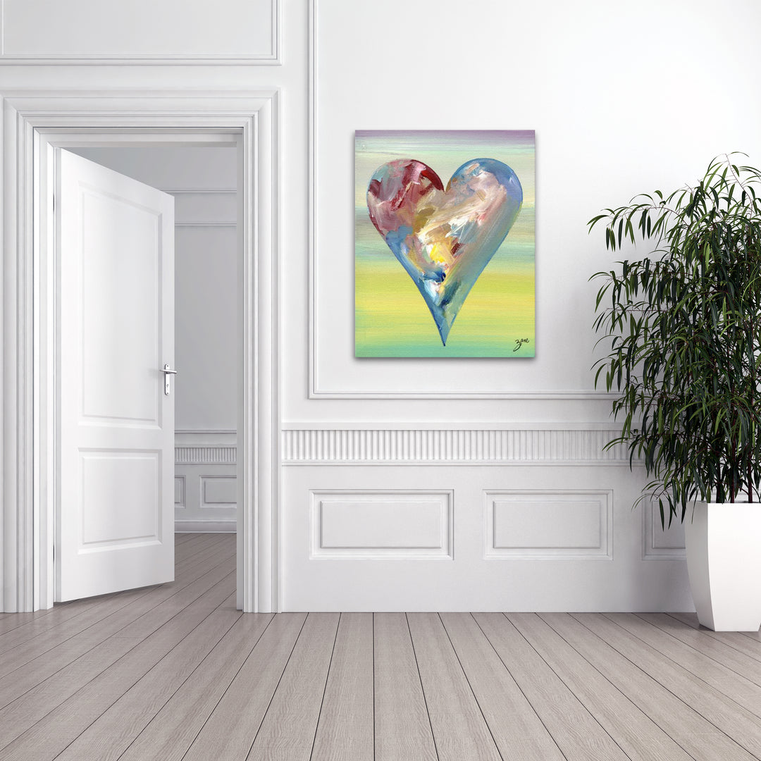 Holly' Abstract Heart Wall Art Set