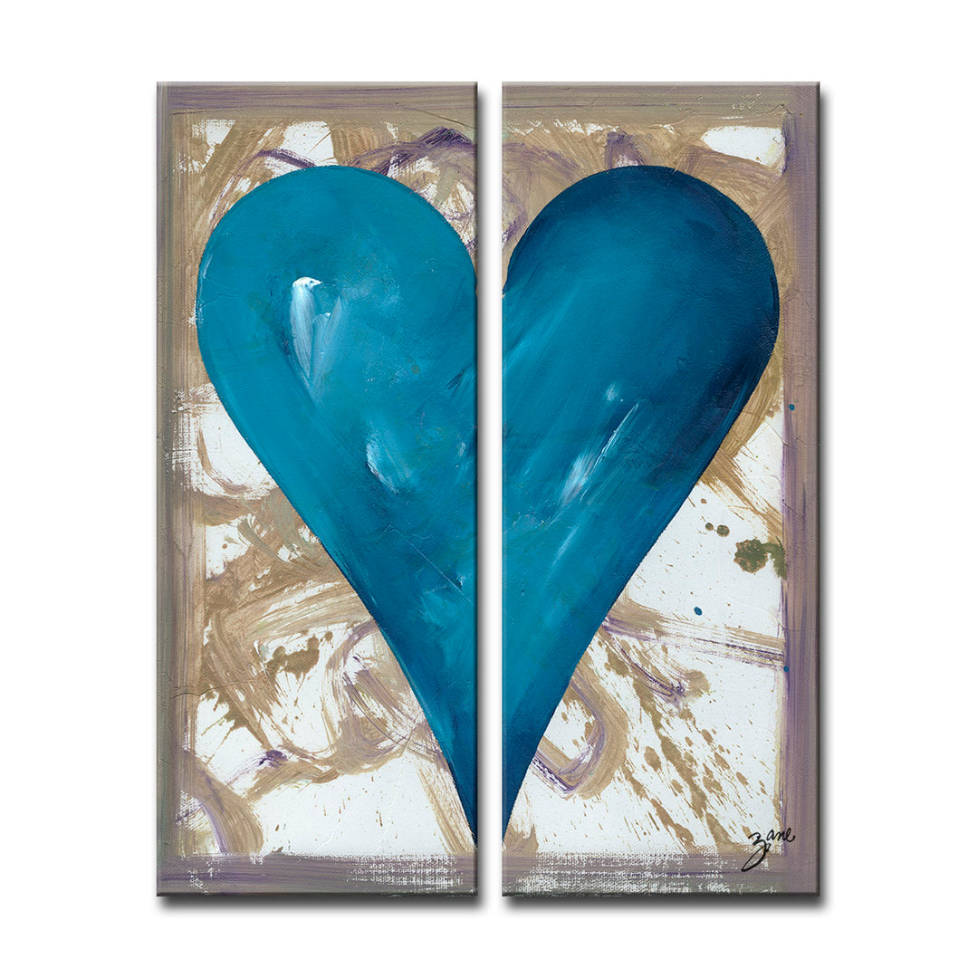 Irvin' Abstract Heart Wall Art Set