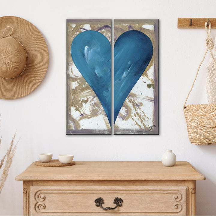 Irvin' Abstract Heart Wall Art Set