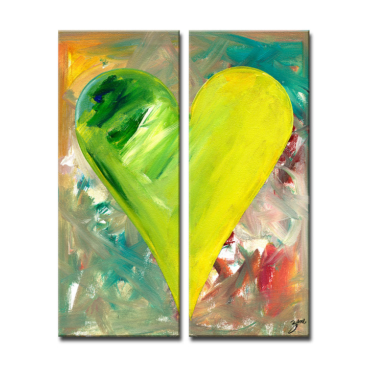 Jaden' Abstract Heart Wall Art Set