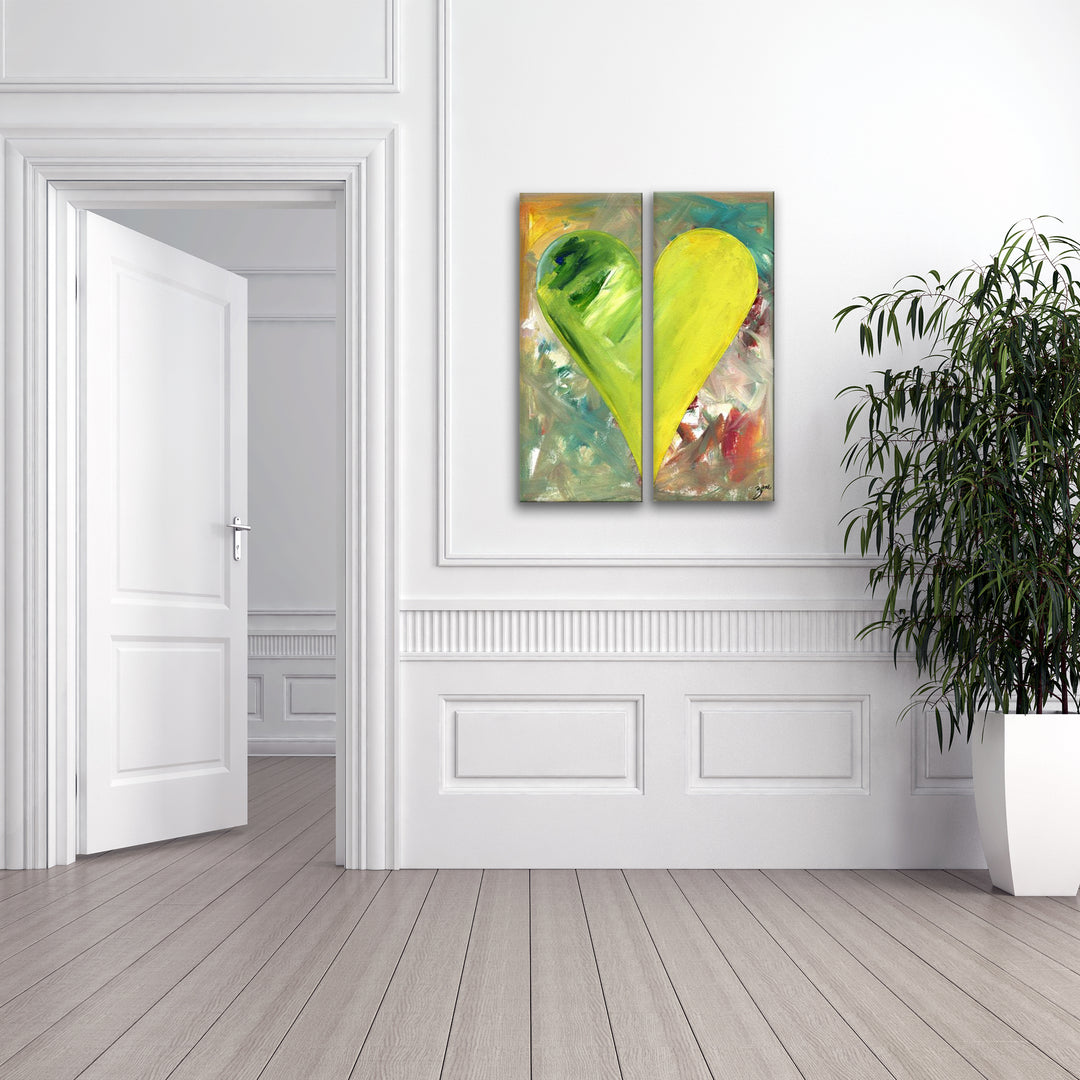 Jaden' Abstract Heart Wall Art Set