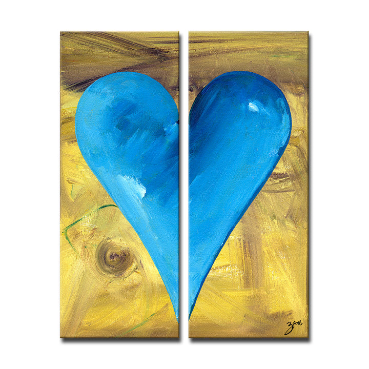 James'  Abstract Heart Wall Art Set