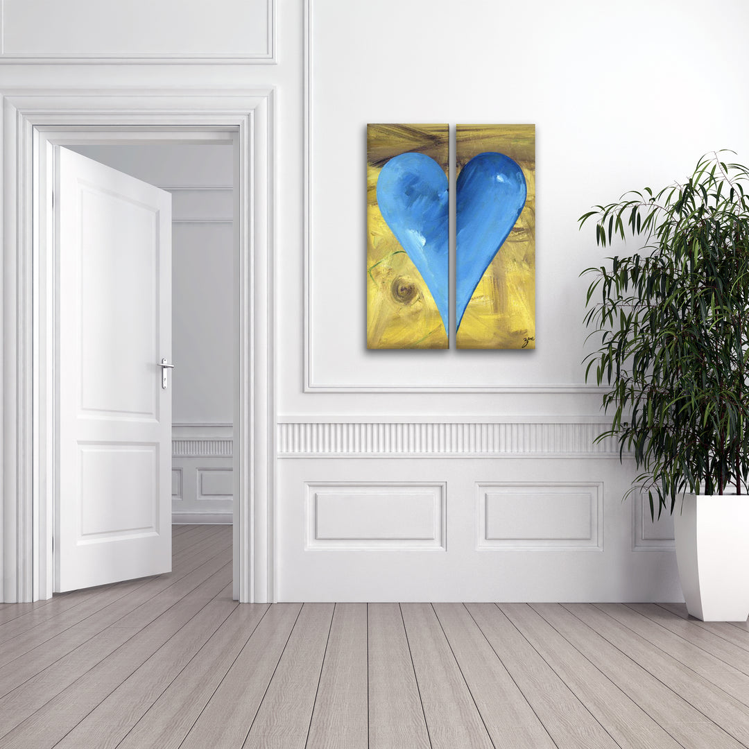 James'  Abstract Heart Wall Art Set