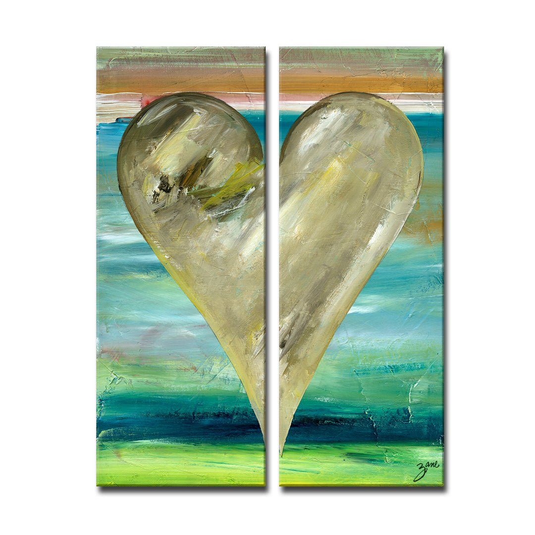 Karachi' Abstract Heart Wall Art Set