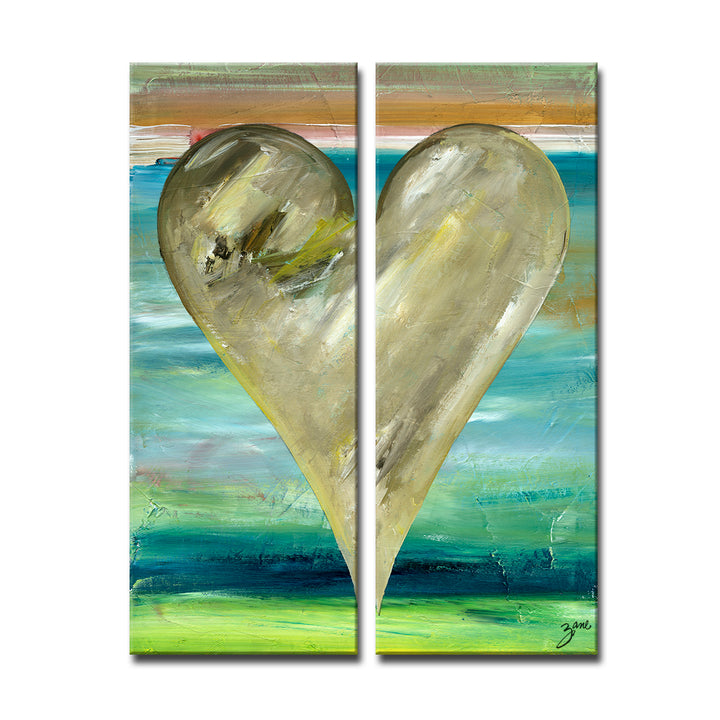 Karachi' Abstract Heart Wall Art Set