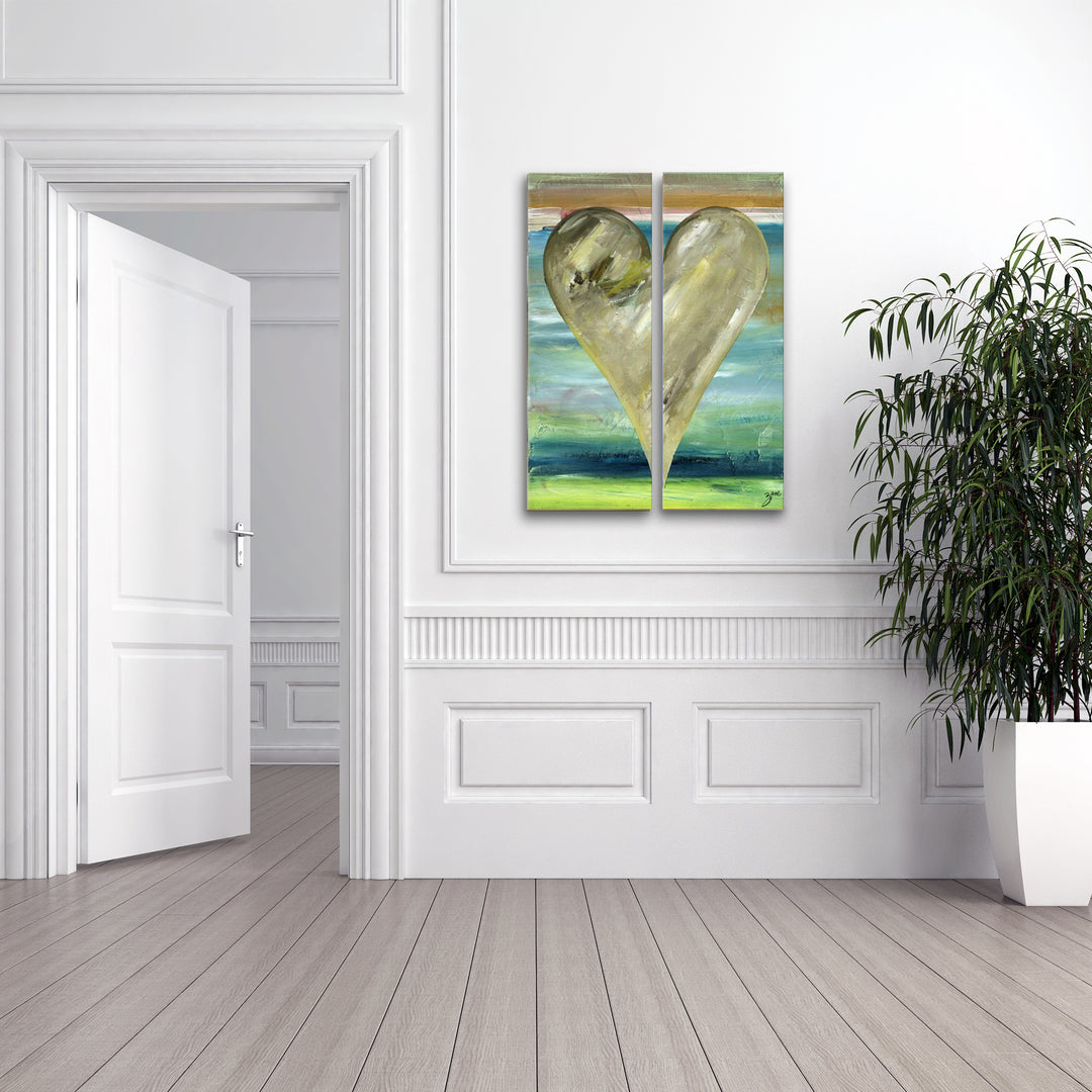 Karachi' Abstract Heart Wall Art Set