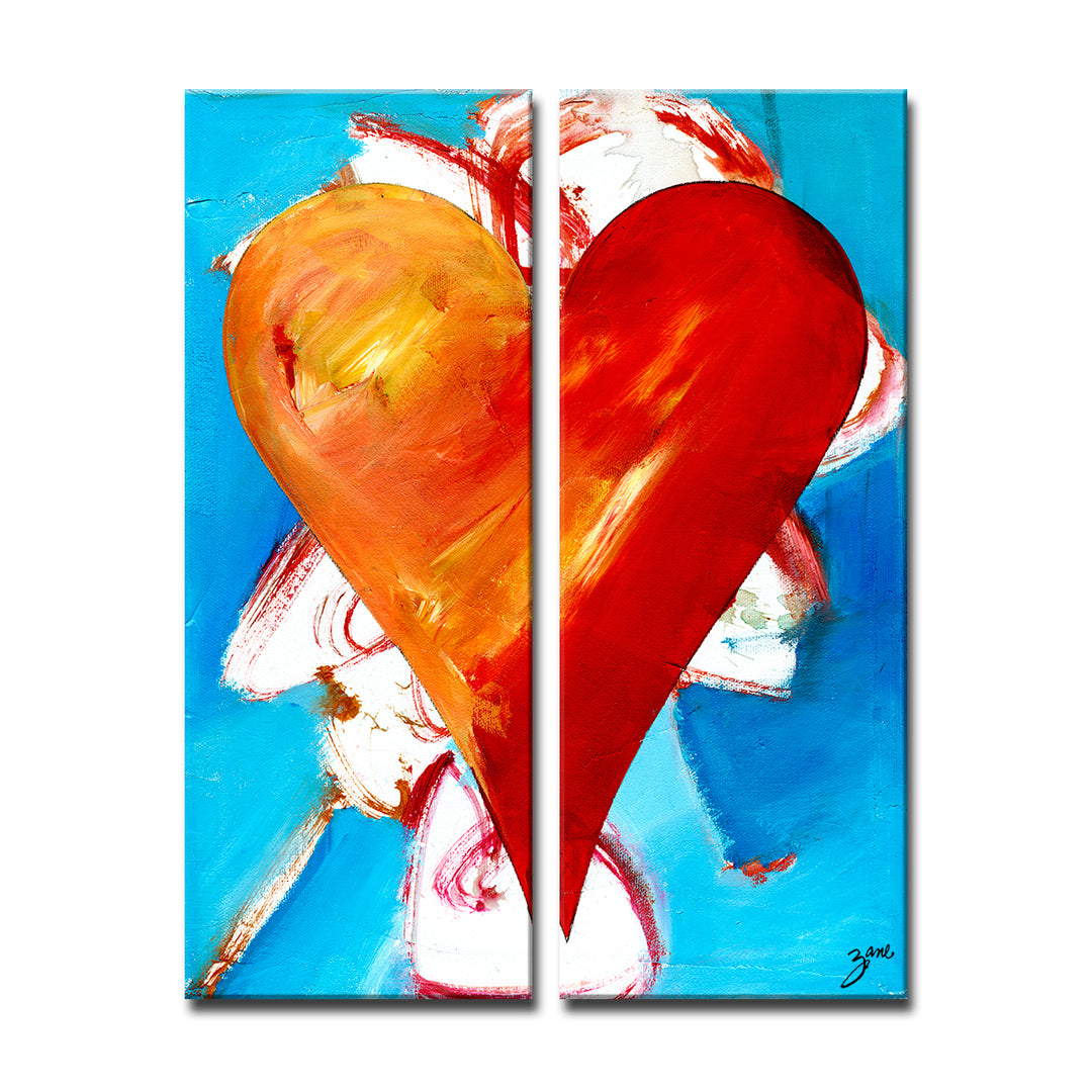 Lexi' Abstract Heart Wall Art Set