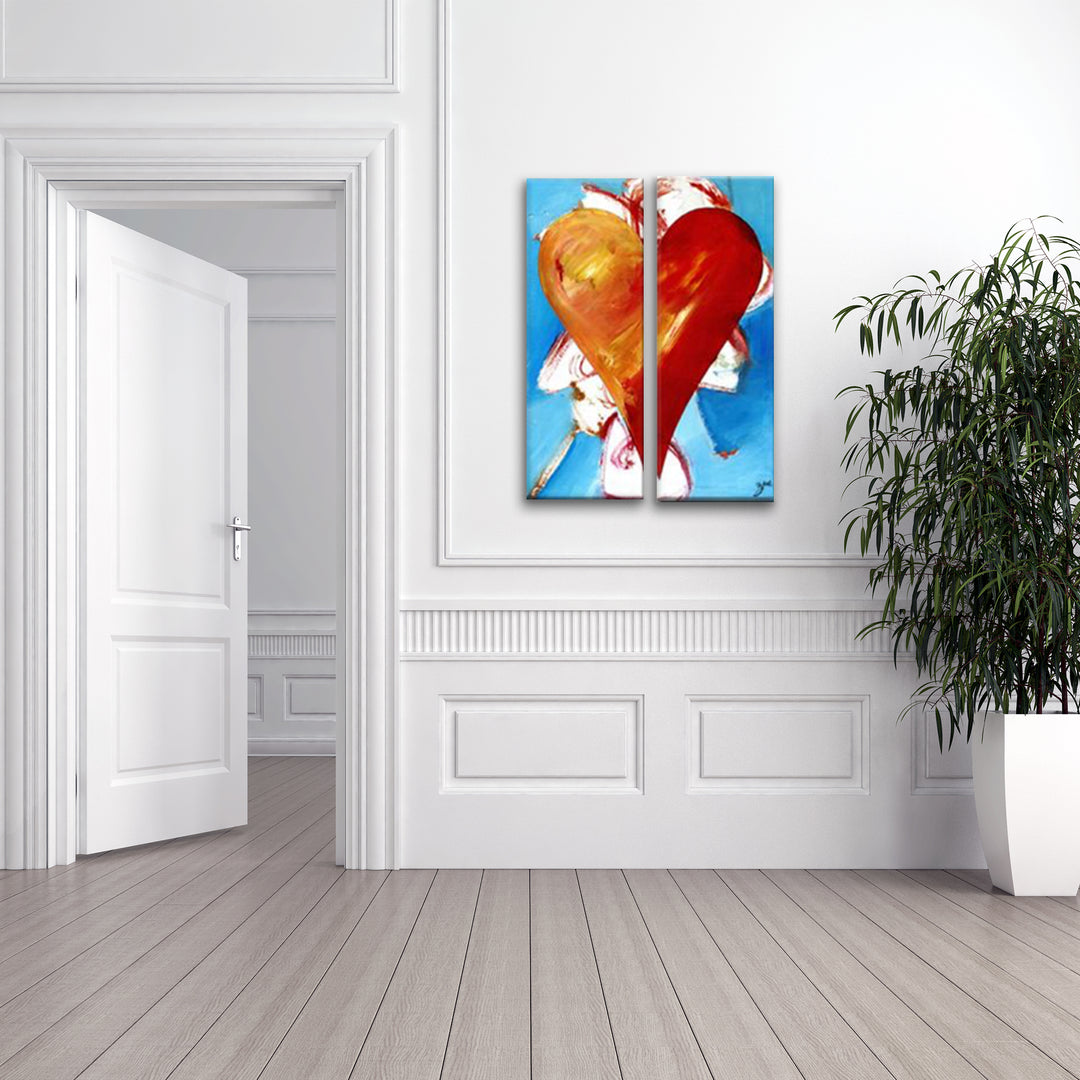 Lexi' Abstract Heart Wall Art Set