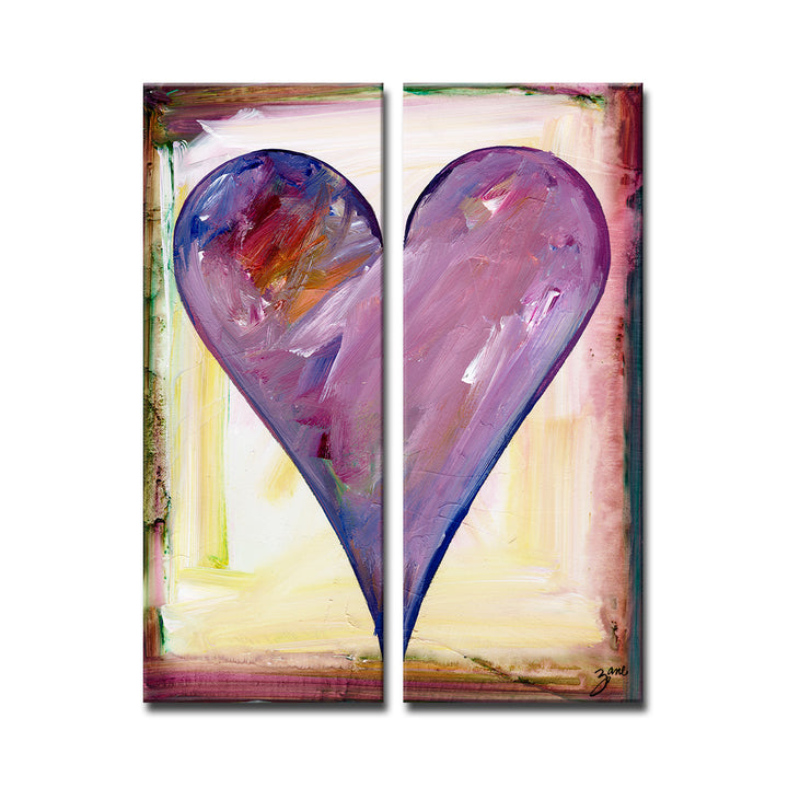 Lilly' Abstract Heart Wall Art Set