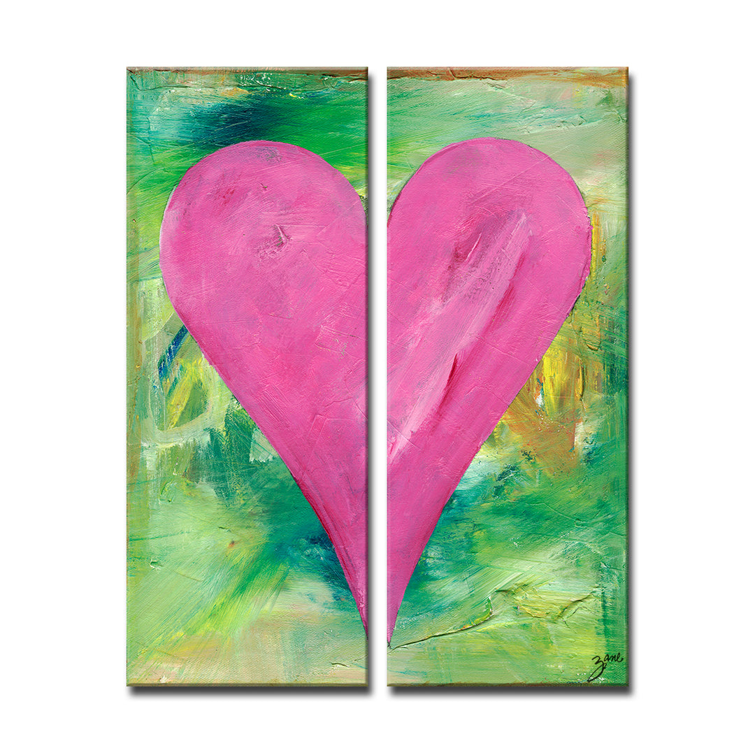 Los Angeles' Abstract Heart Wall Art Set