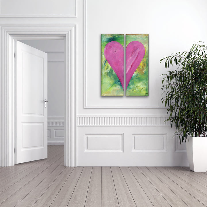 Los Angeles' Abstract Heart Wall Art Set