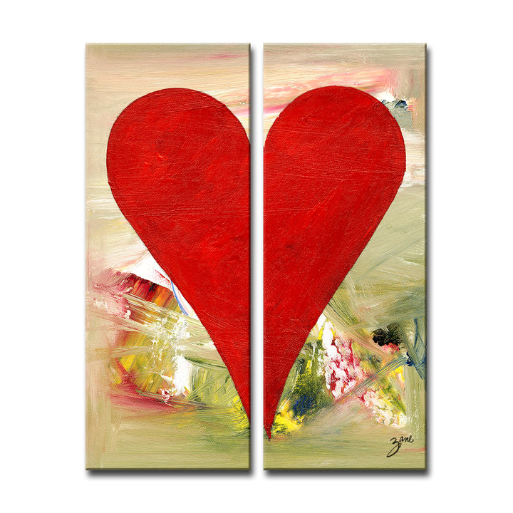 Madrid' Abstract Heart Wall Art Set