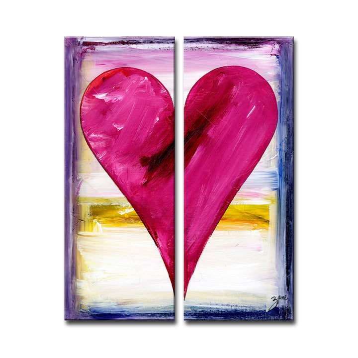 Marigold' Abstract Heart Wall Art Set