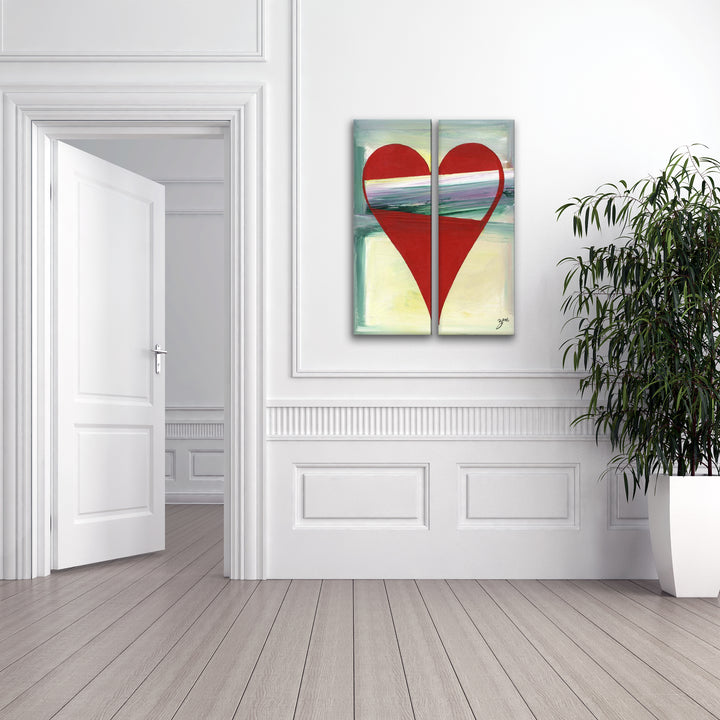 Marisol' Abstract Heart Wall Art Set