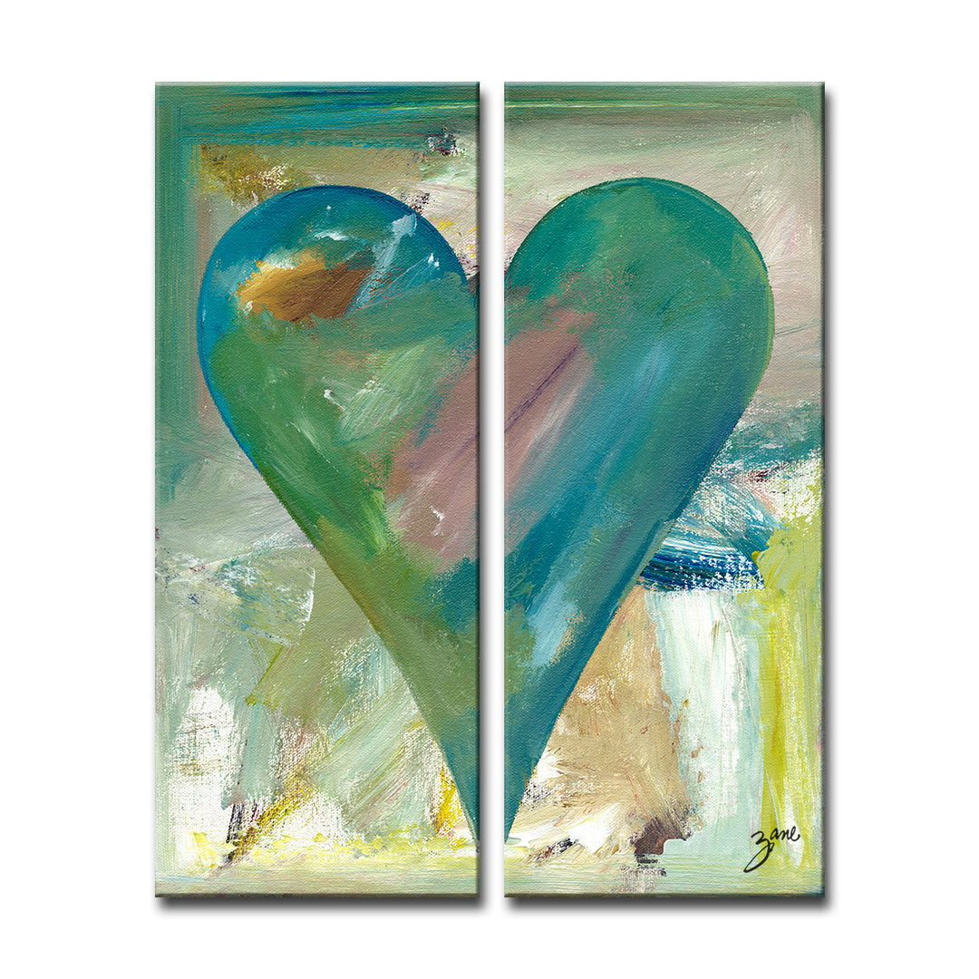 Meme Darilyn' Abstract Heart Wall Art Set