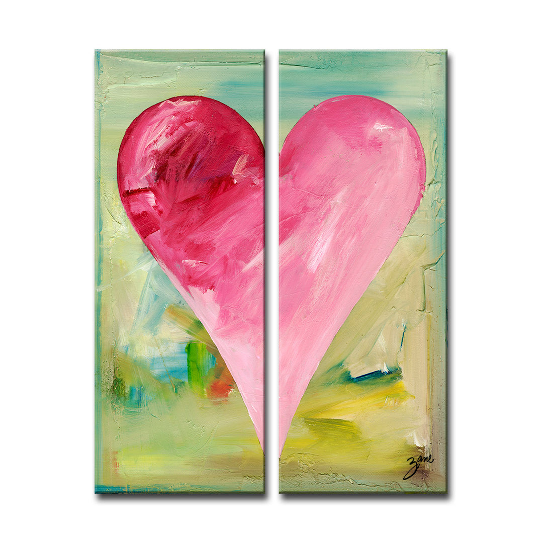 Mumbai' Abstract Heart Wall Art Set