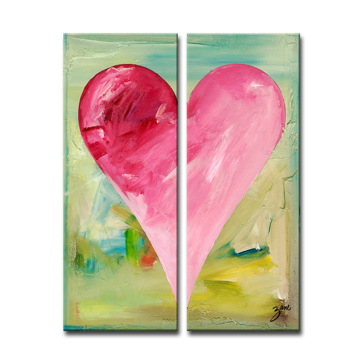Mumbai' Abstract Heart Wall Art Set