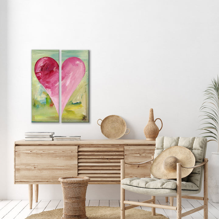 Mumbai' Abstract Heart Wall Art Set