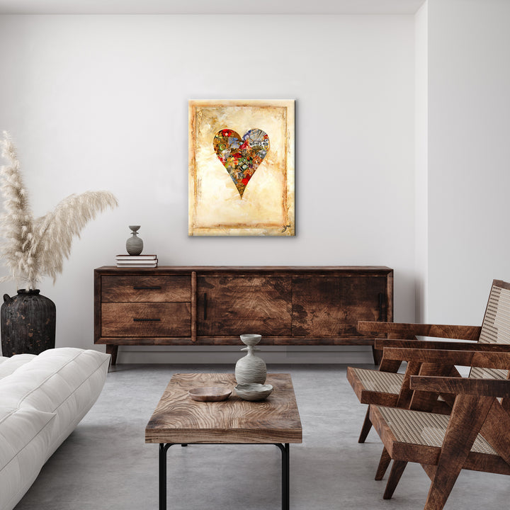 Newbella' Abstract Heart Wall Art Set