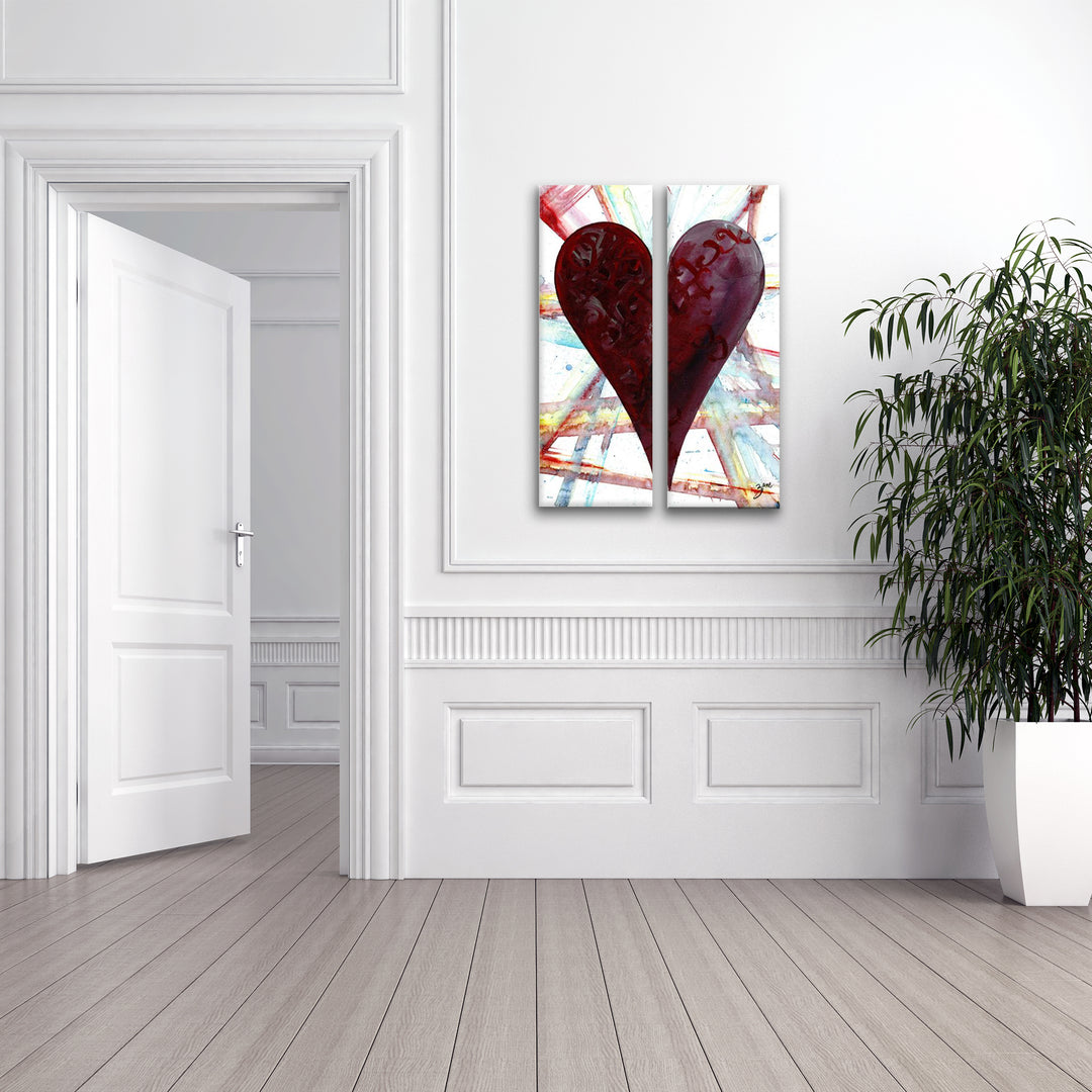 Yazmin' Abstract Heart Wall Art Set