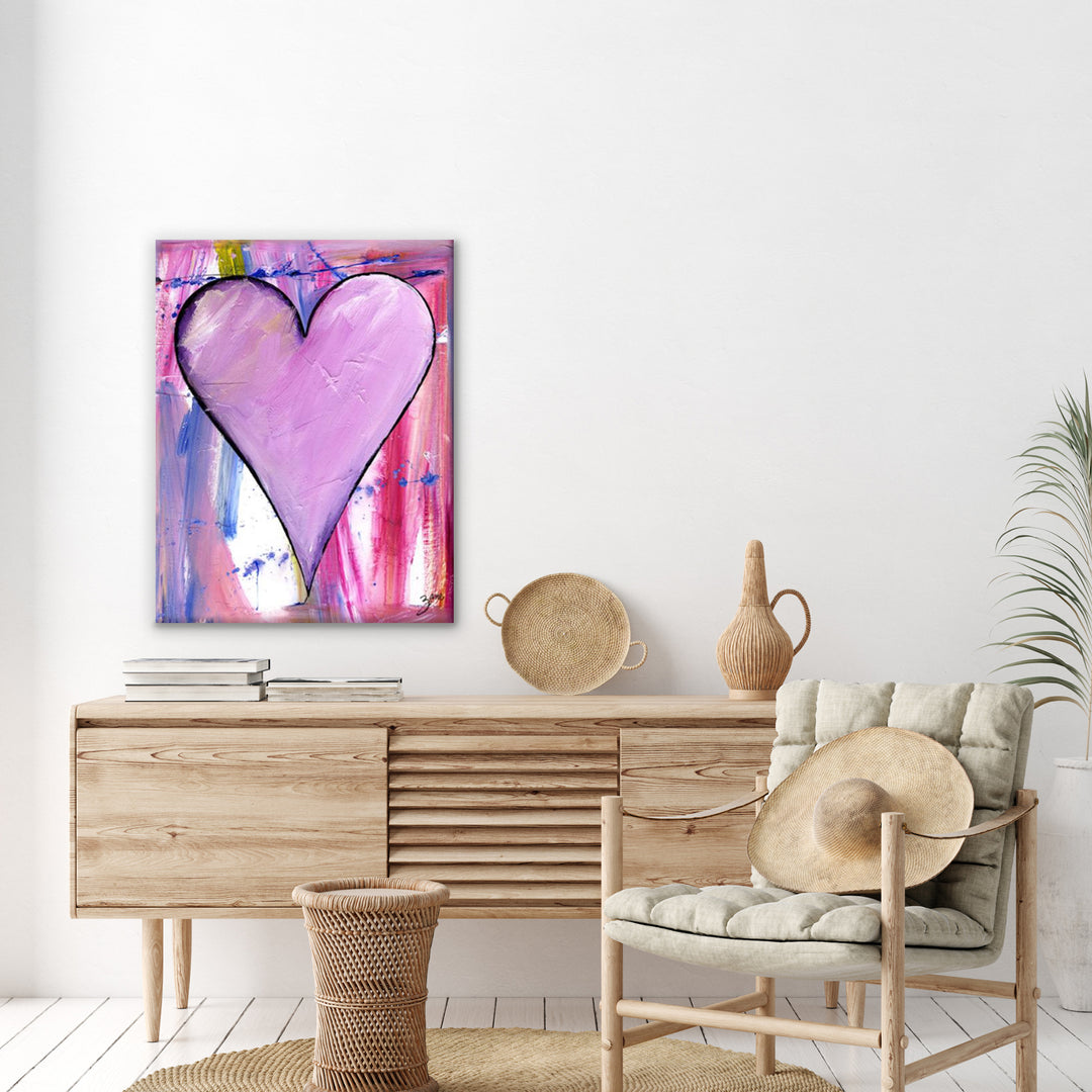 Zinnia' Abstract Heart Wall Art Set