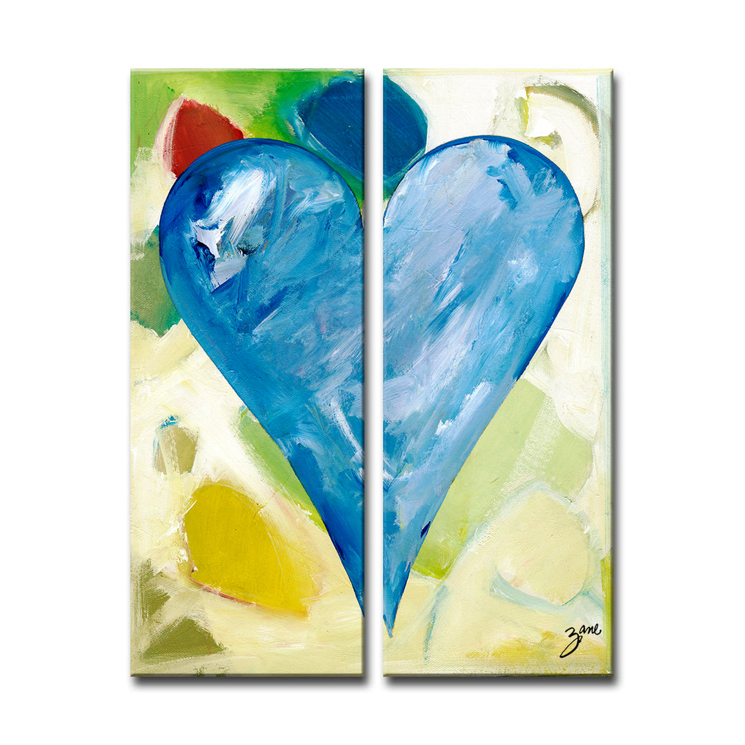 Zurich' Abstract Hearts Wall Art Set
