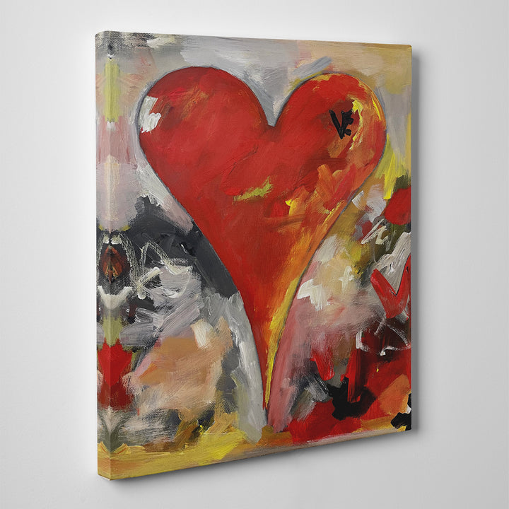 Amir' Abstract Heart Wall Art