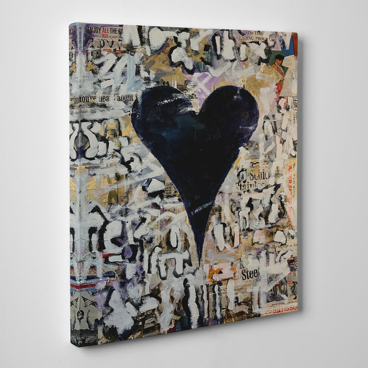 Onyx' Abstract Heart Wall Art