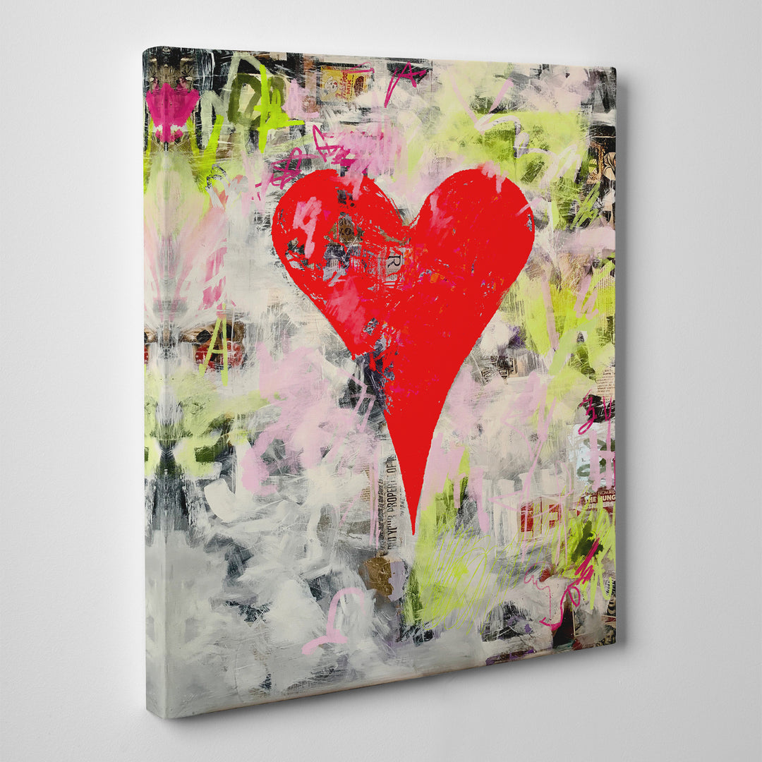 Jemma' Abstract Heart Wall Art