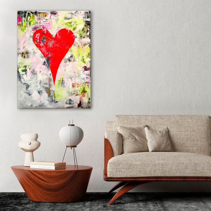 Jemma' Abstract Heart Wall Art