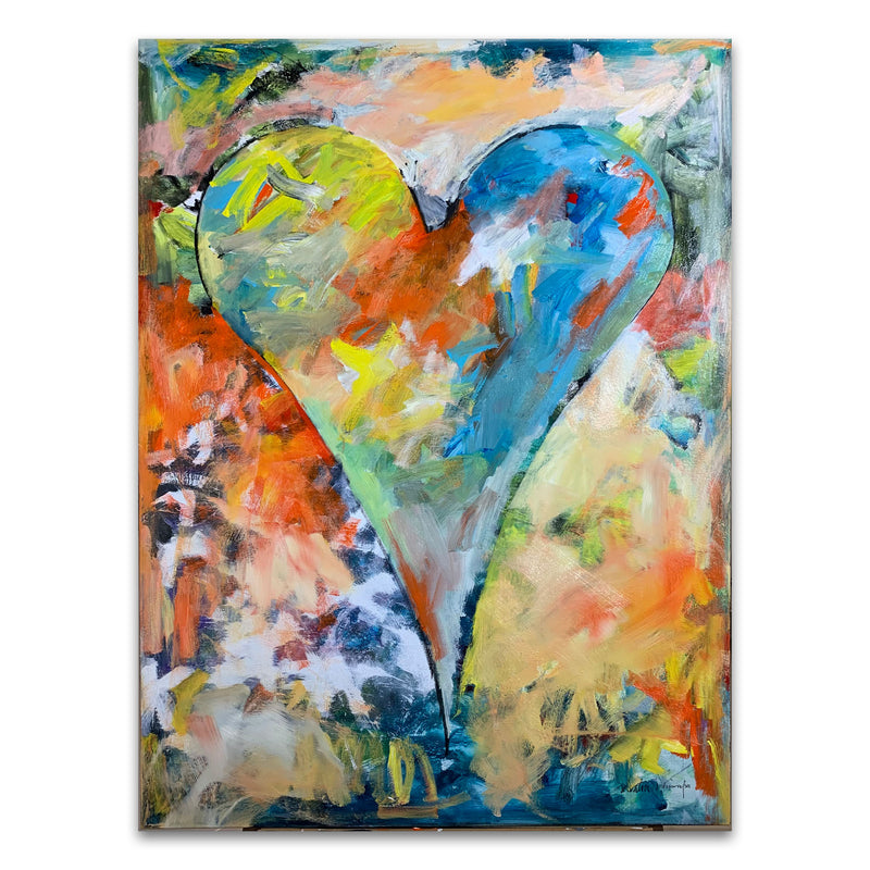 Zayd' Abstract Heart Wall Art