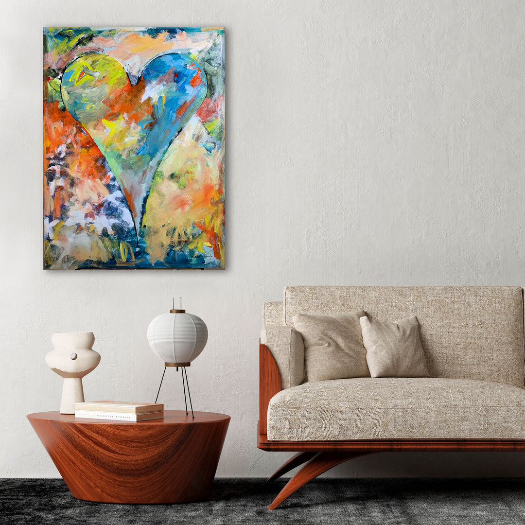 Zayd' Abstract Heart Wall Art