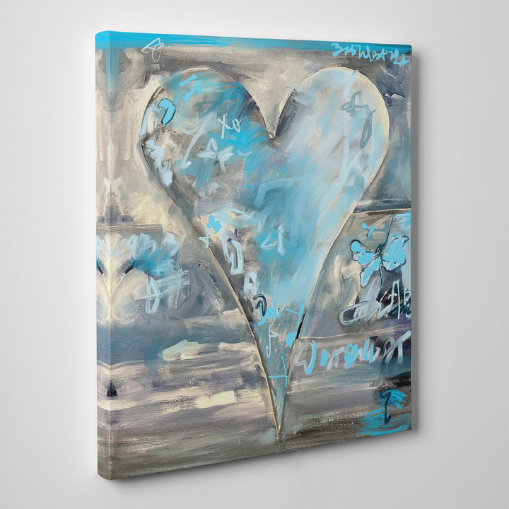 Mizuno' Abstract Heart Wall Art