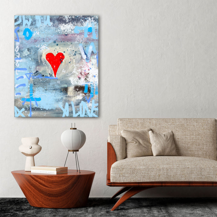 West' Abstract Heart Wall Art